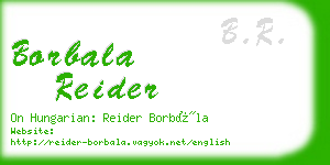 borbala reider business card